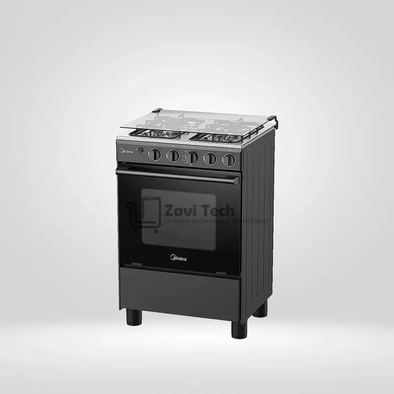 MIDEA - Cocina a Gas 24" Midea 4 Quemadores Negra MGS24FS2LFABBC