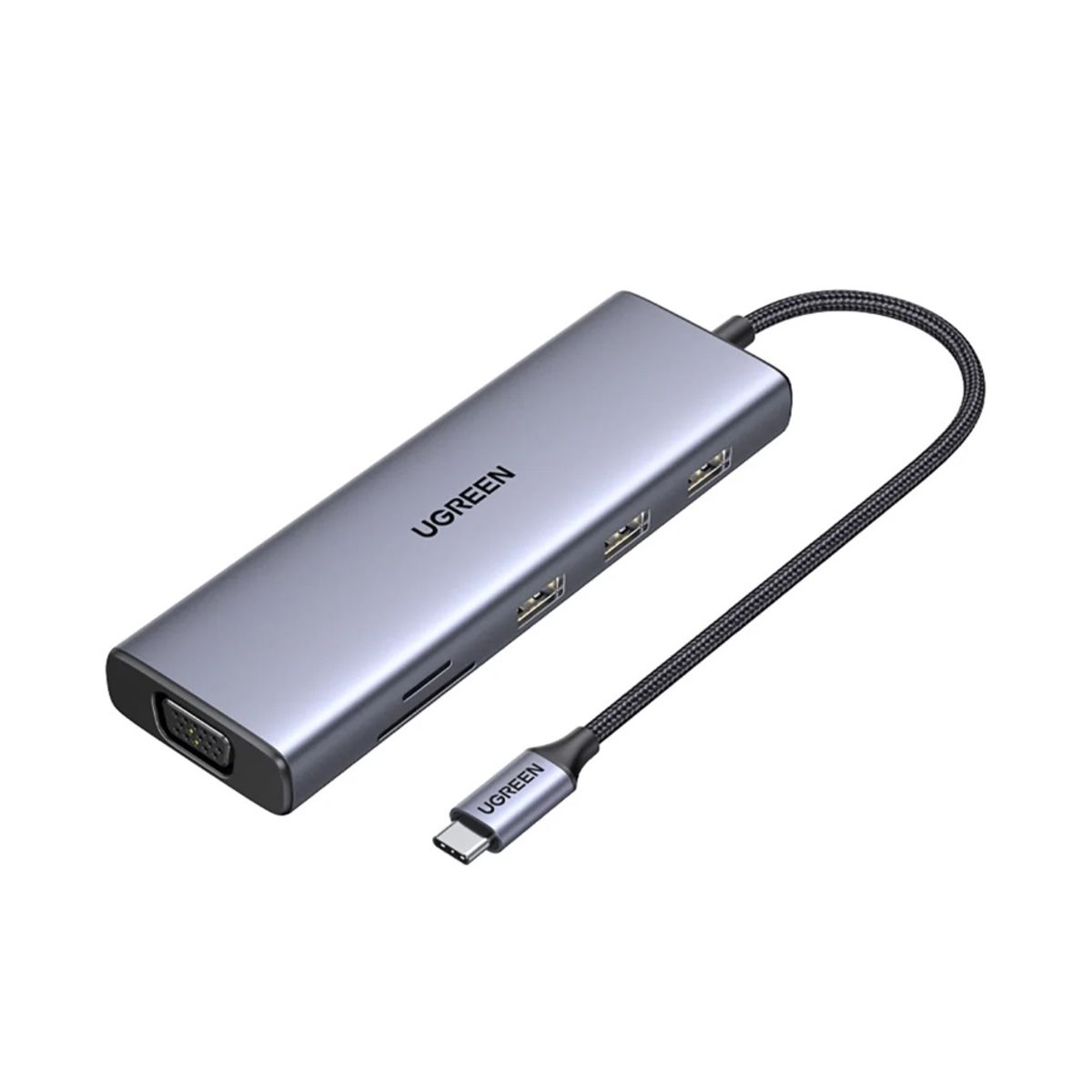 UGREEN - Adaptador Hub de USB-C a HDMI 9 en 1 VGA Ugreen CM498 5Gbps