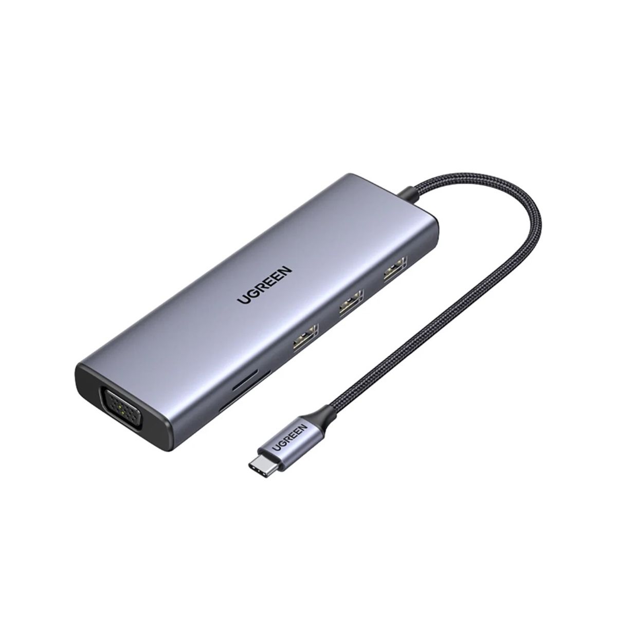 UGREEN - Adaptador Hub de USB-C a HDMI 9 en 1 VGA Ugreen CM498 5Gbps