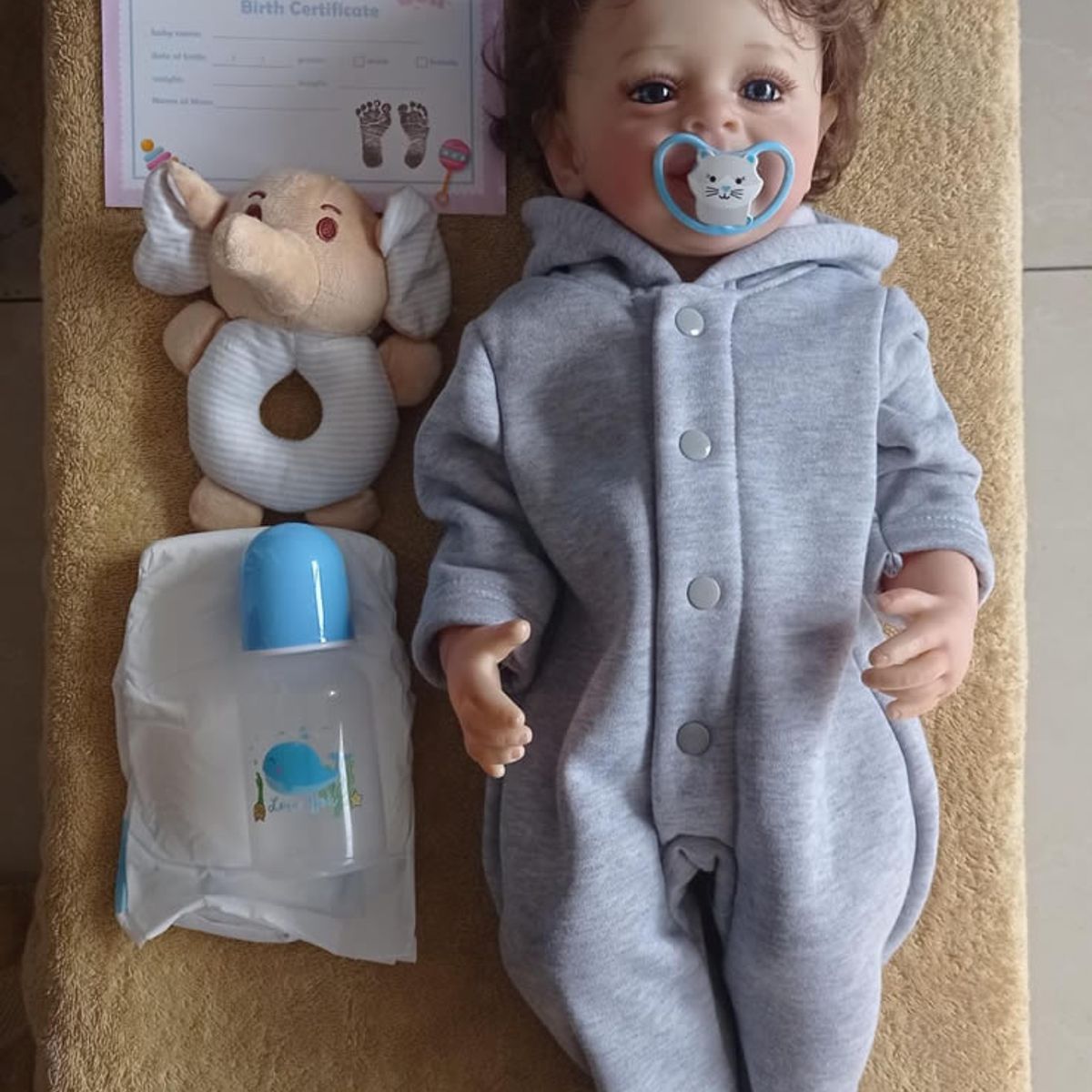 GENERICO - Bebe Reborn Vinilo de Silicona Cuerpo Entero 55 cm