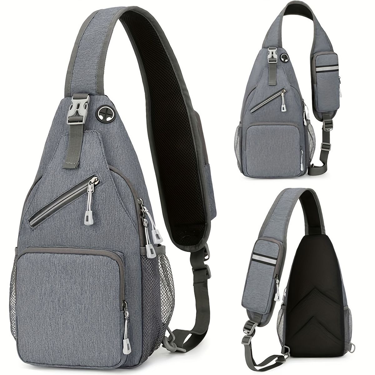 VATYERTY - Bolsa bandolera ligera Gris