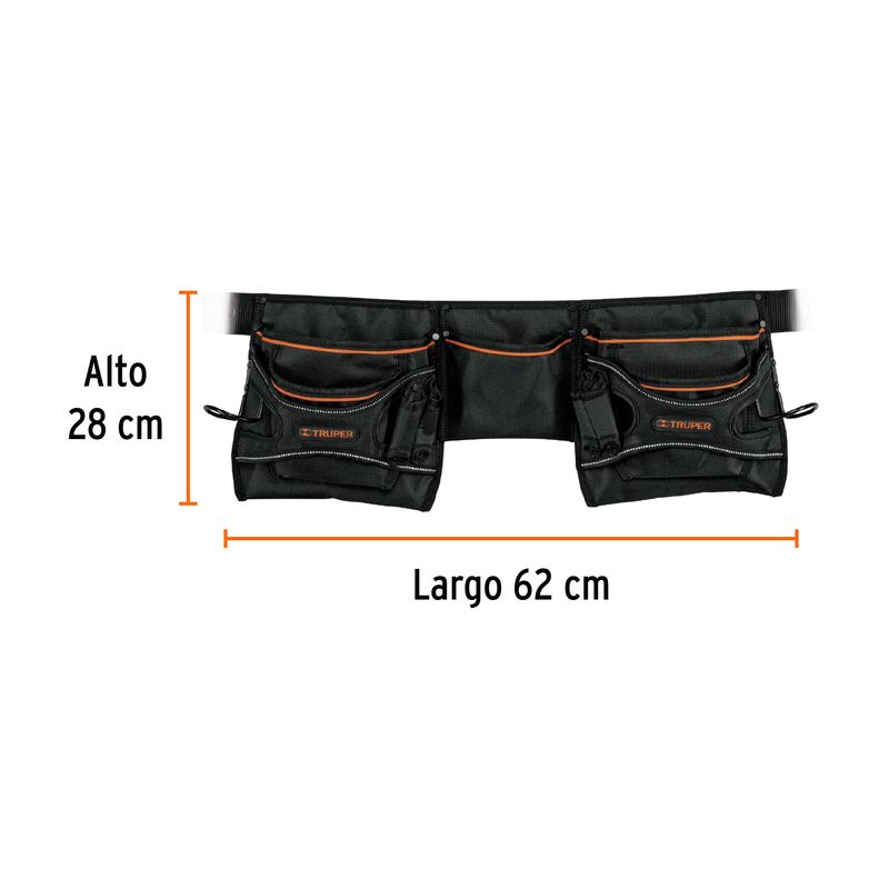 TRUPER - Cinturón Portaherramientas 20 Compartimentos Truper 15314