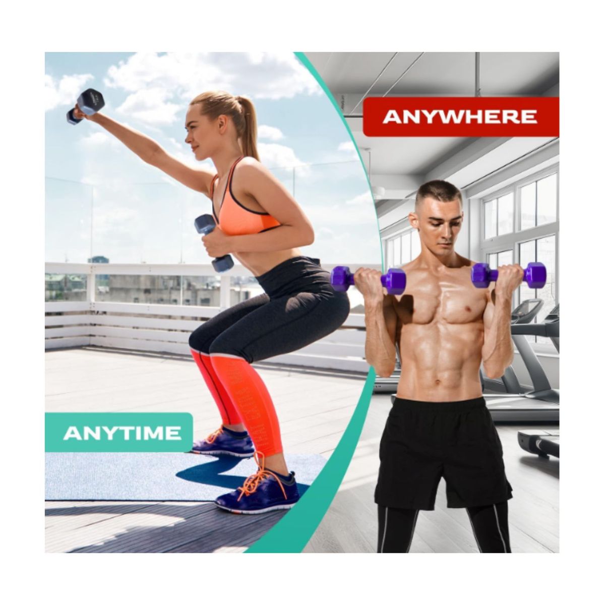 GENERICO - Mancuerna de Vinil de 2 KG Color Morado