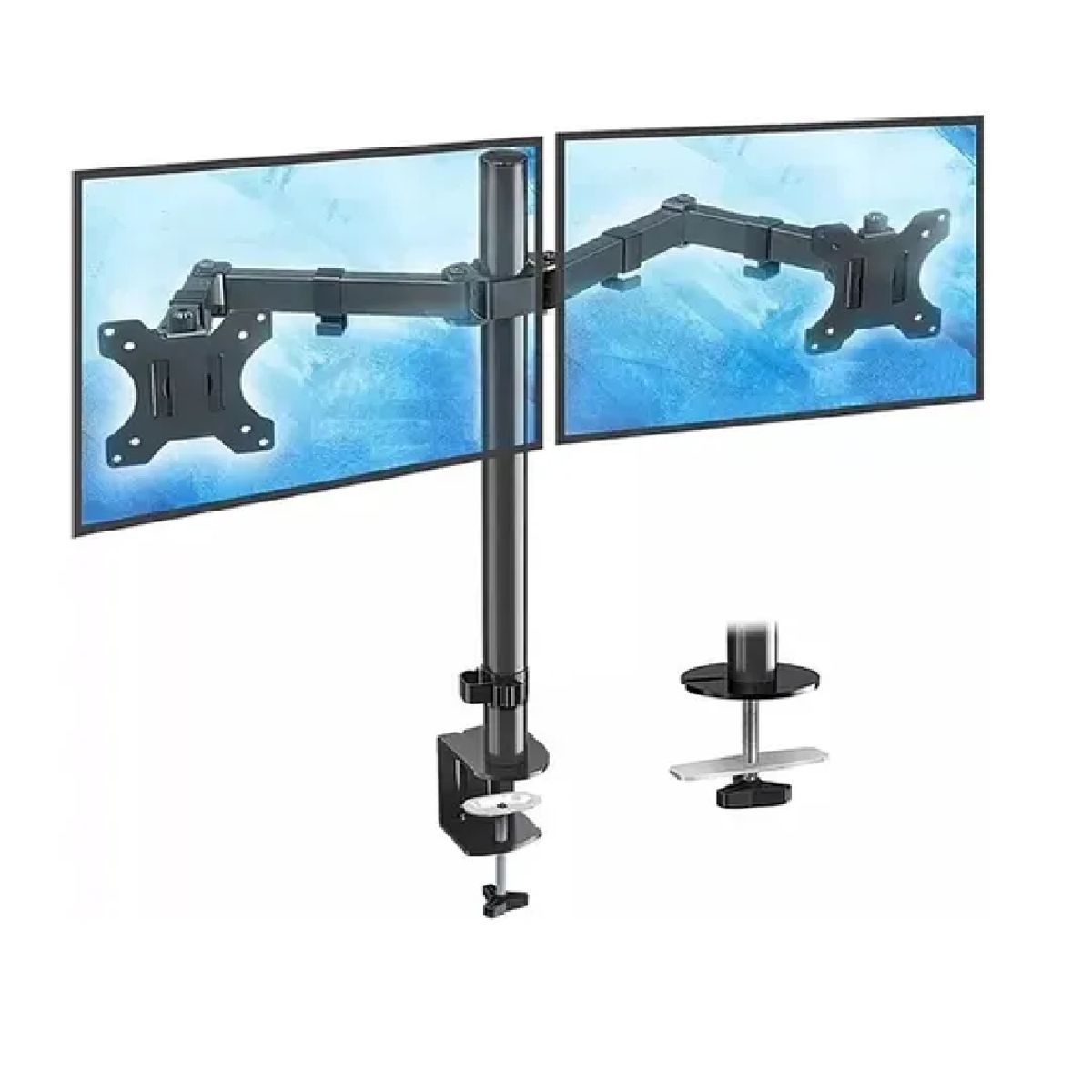 GENERICO - Soporte De Mesa Monitor Doble Articulado 13 A 32 2 Pantallas En 1 2rl