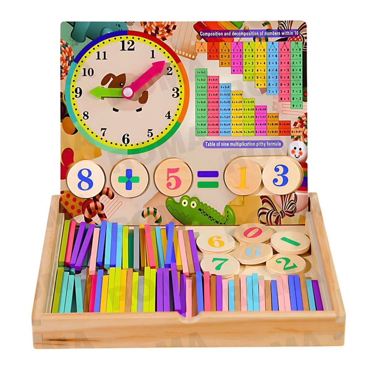 GENERICO - JUEGO DE MADERA 2 EN 1 EQUILIBRIO Y CUENTAS- JUEGO DIDÁTICO