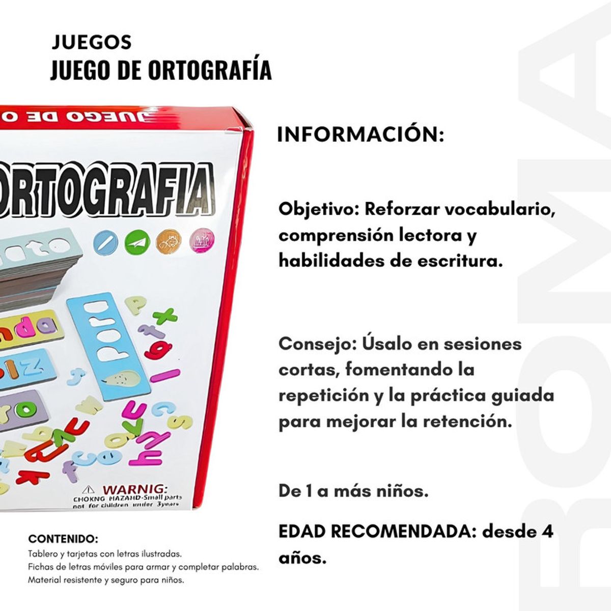 GENERICO - JUEGO DE ORTOGRAFÍA - JUEGO DIDÁTICO