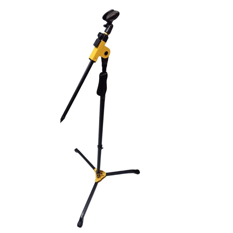 GENERICO - Pedestal de microfono 3Kg Negro uniones Amarillo 210cm 89B-Y Free Power