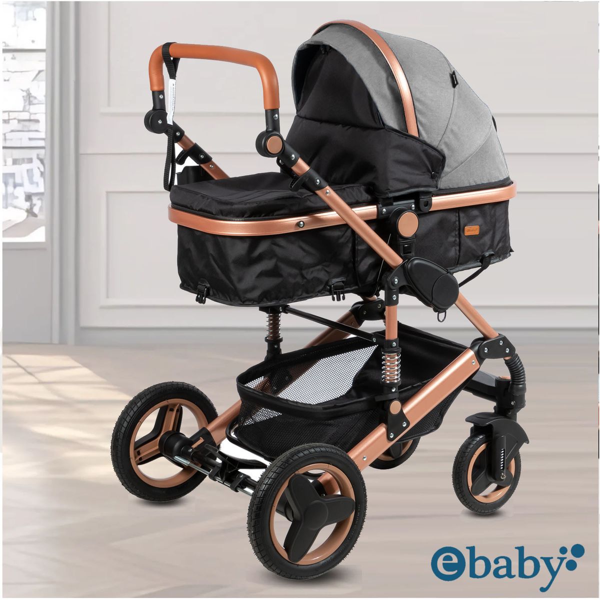 EBABY - Coche Moisés de Lujo «SAGIRA» Edición Limitada Gray