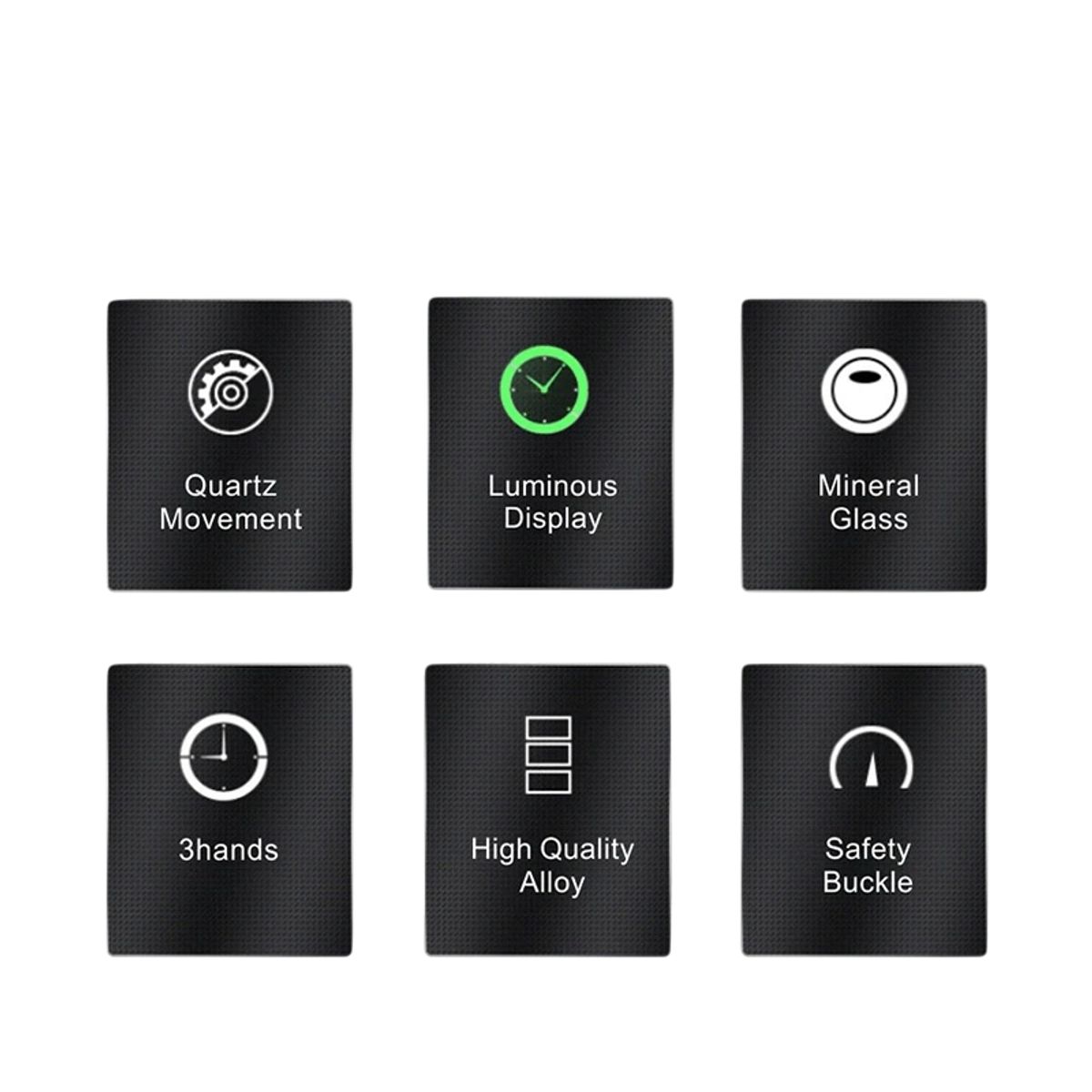 GENERICO - Reloj Deyros Ds1622 Hombre Pulsera Negro Acero