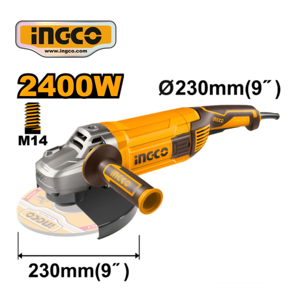 INGCO TOOLS - AG24008 ESMERIL 9 DE 2400w