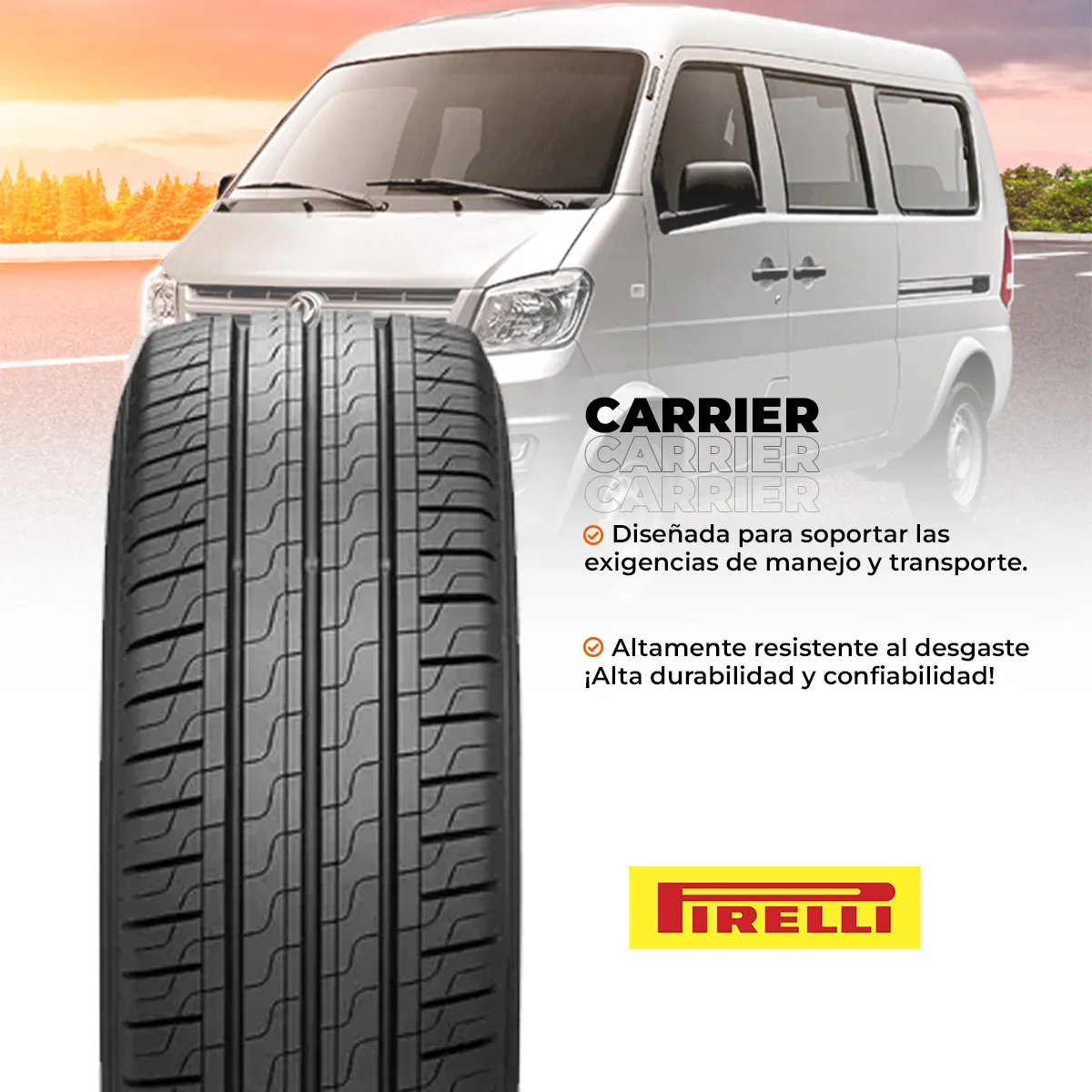 PIRELLI - Llanta 195/70R15 PIRELLI CARRIER 104R