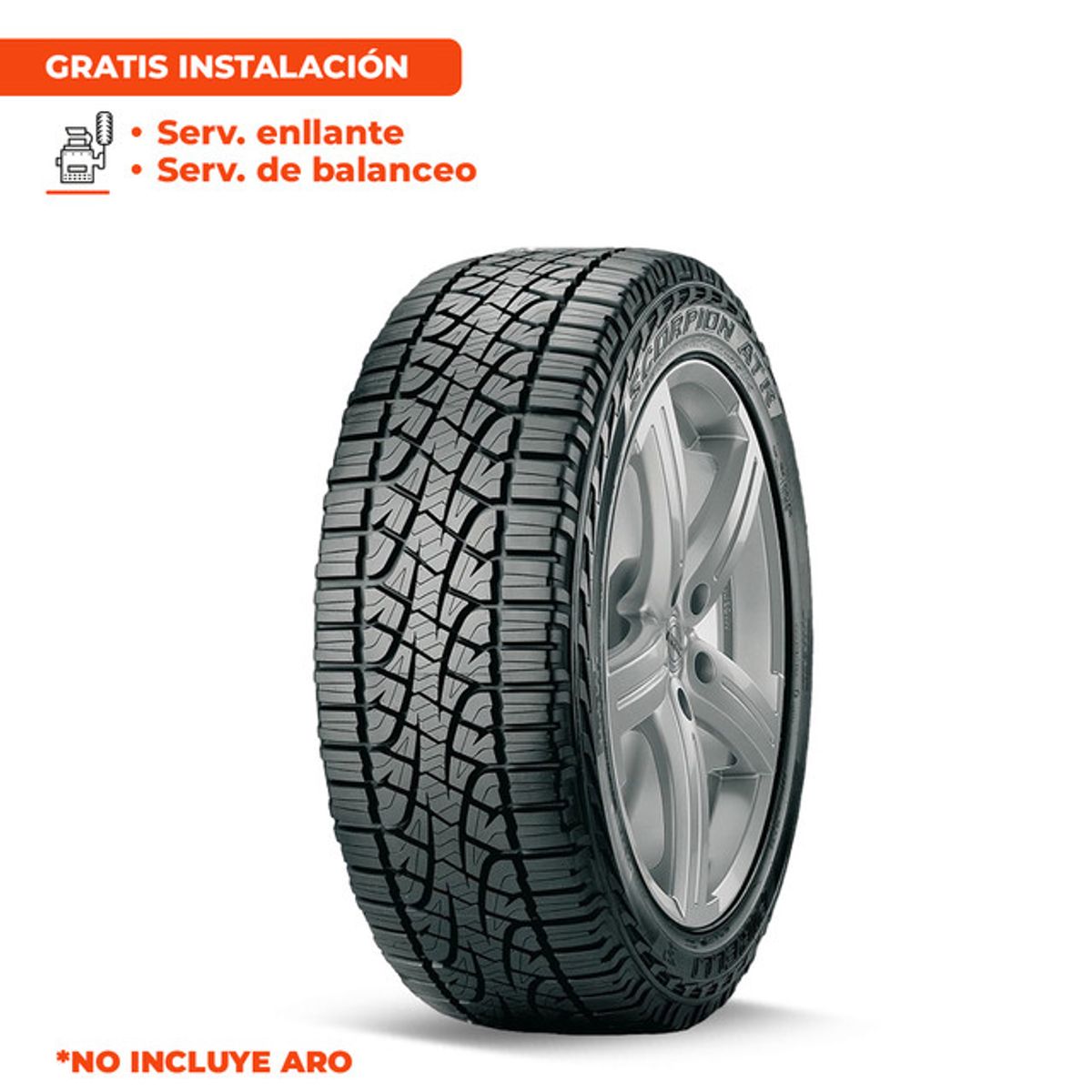 PIRELLI - Llanta LT225/75R16 PIRELLI SCORPION ATR 110S