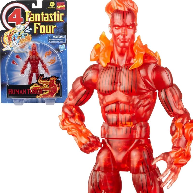 MARVEL - Los 4 Fantasticos Retro Marvel Legends Antorcha Humana