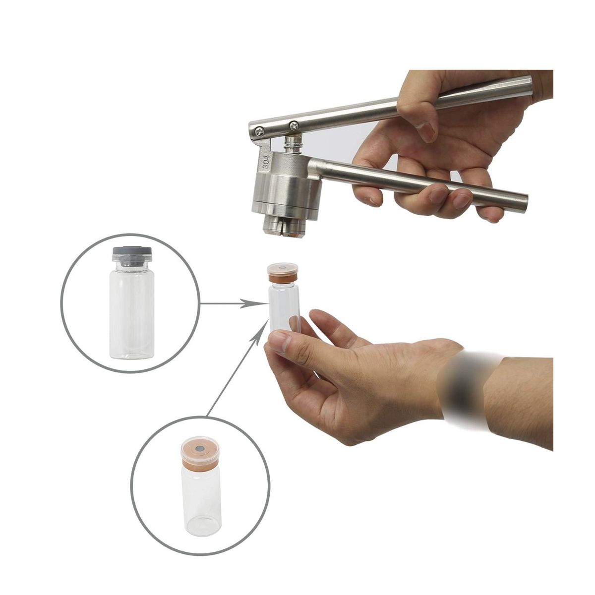 GENERICO - Sellador Tapador Crimpeador Tapas Viales