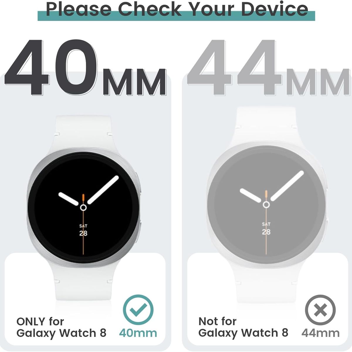 GENERICO - Bumper para Samsung Galaxy Watch 8 40 mm  - Negro