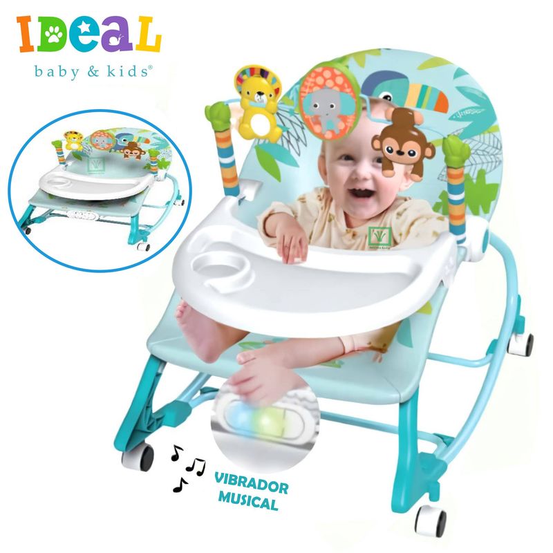 IDEAL BABY & KIDS - Mecedora Ideal para Bebes Musical y Vibrador Zaboo Cesleste