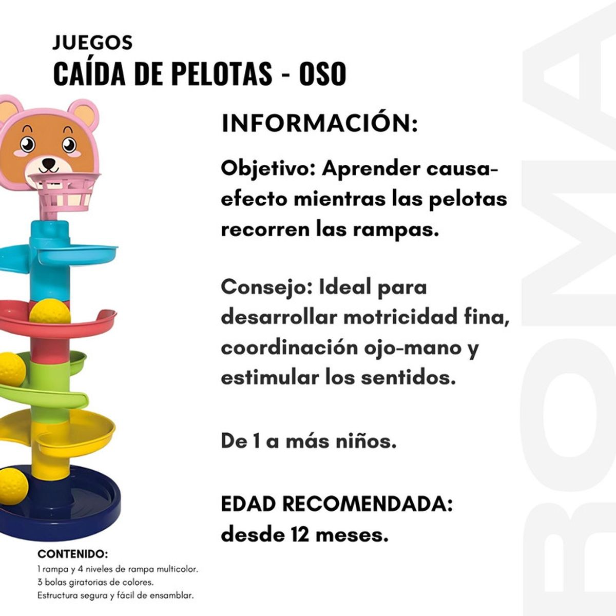 GENERICO - CAÍDA DE PELOTAS  OSO - JUEGO DIDÁTICO