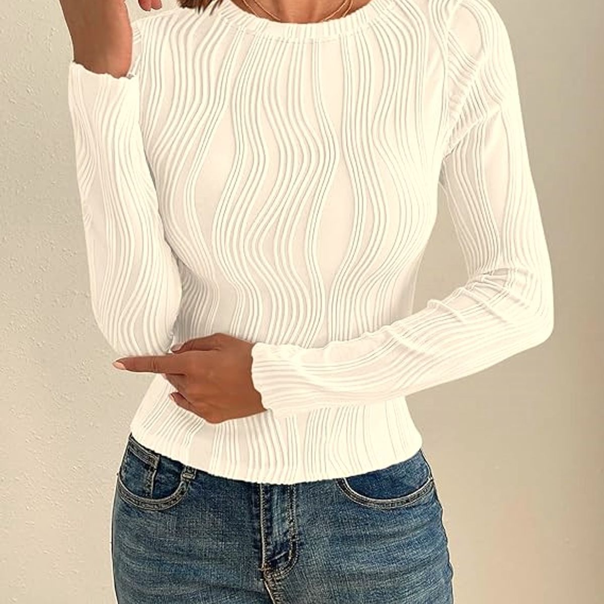 GENERICO - Top Manga Larga Tipo Shein