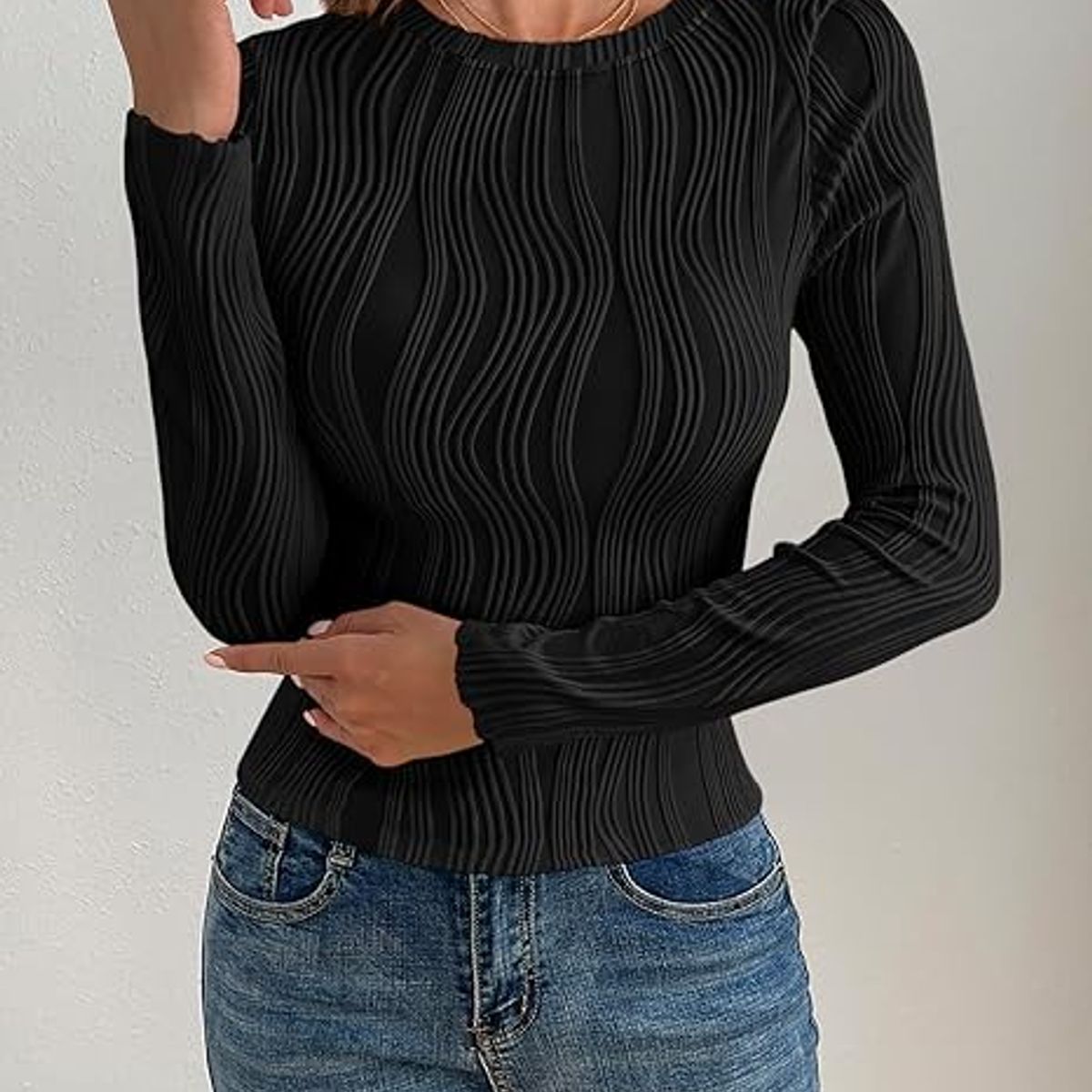 GENERICO - Top Manga Larga Tipo Shein