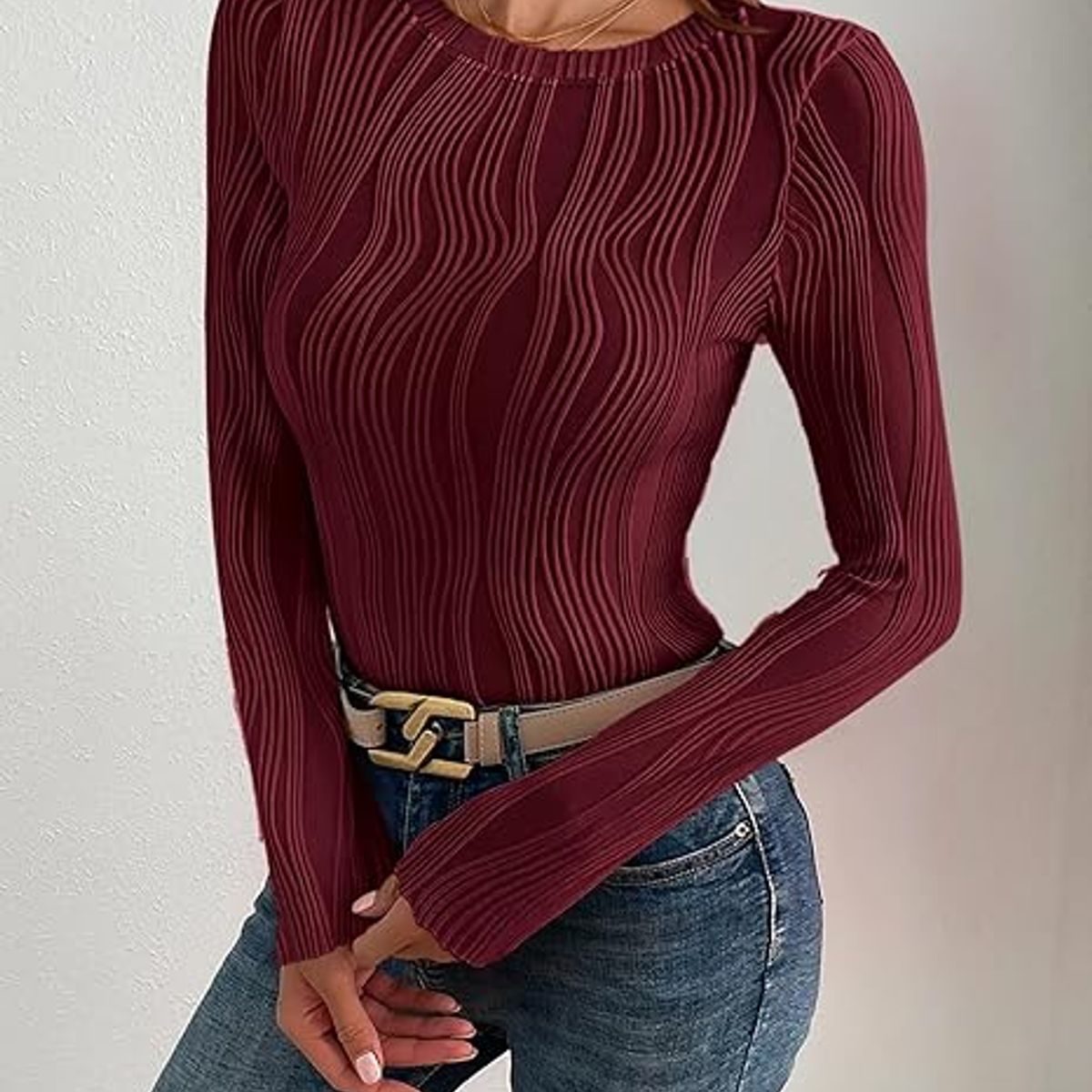 GENERICO - Top Manga Larga Tipo Shein