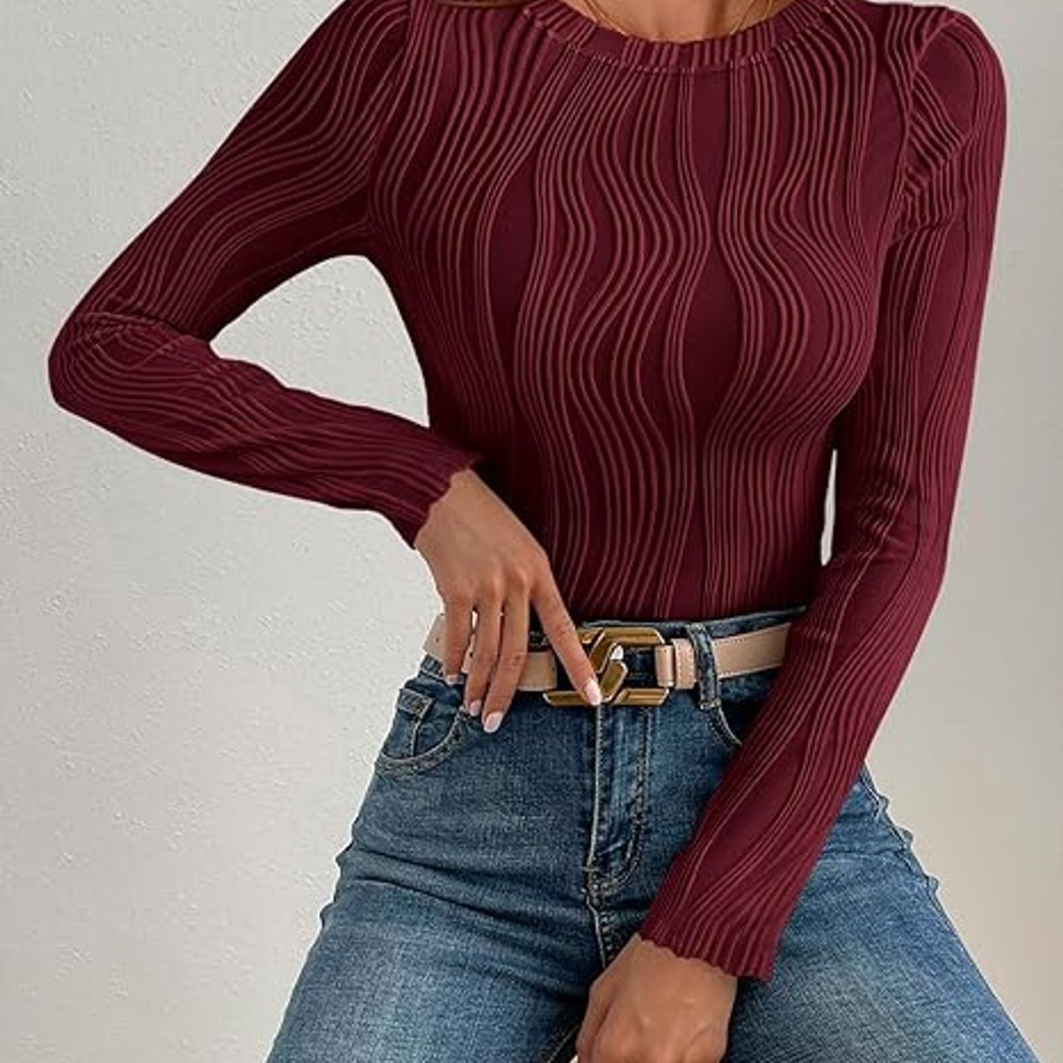 GENERICO - Top Manga Larga Tipo Shein