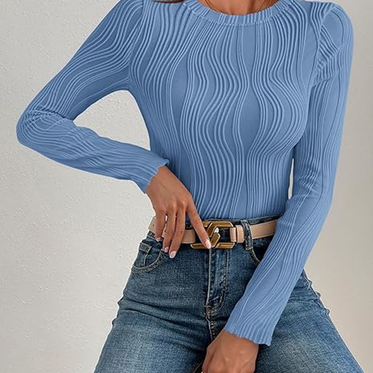 GENERICO - Top Manga Larga Tipo Shein