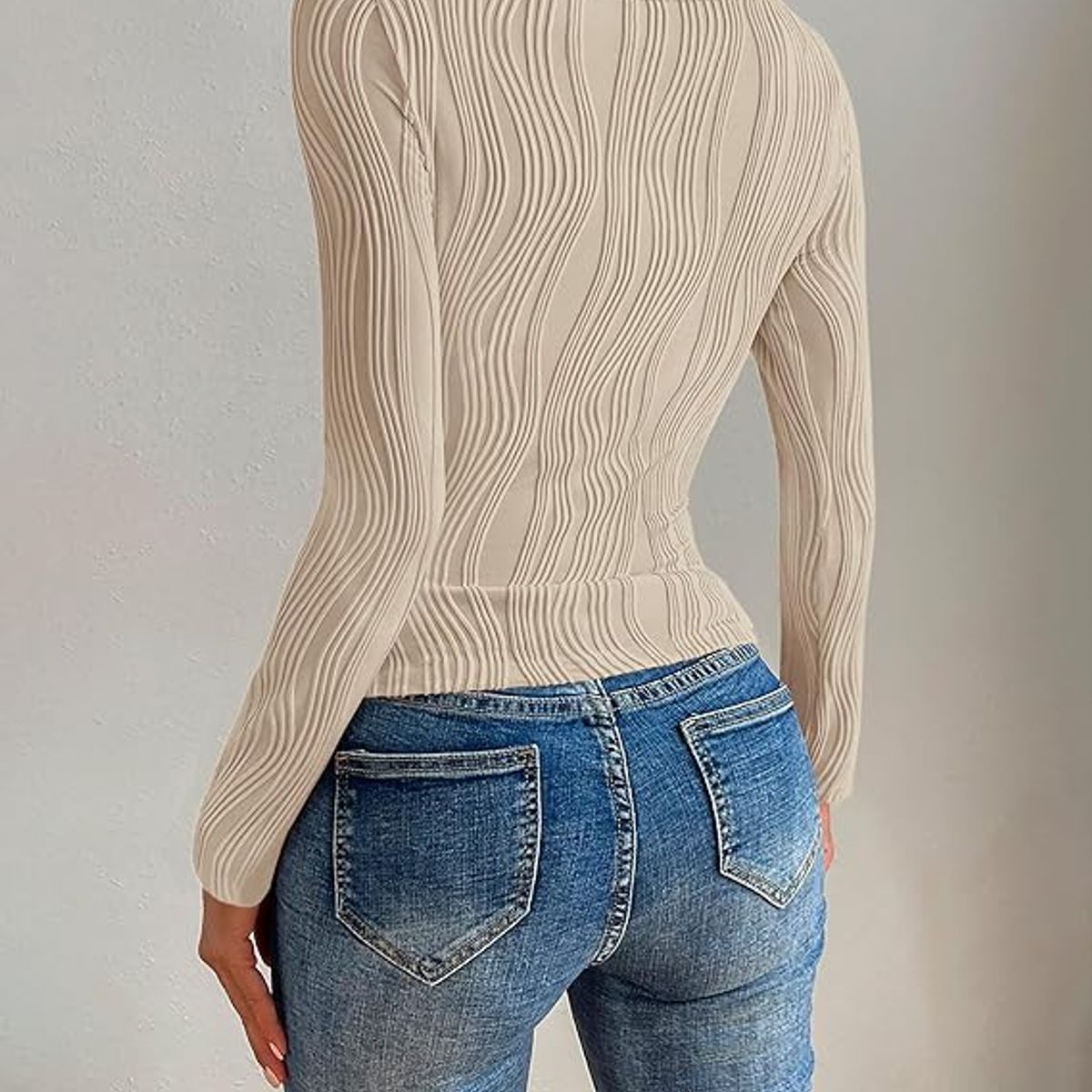 GENERICO - Top Manga Larga Tipo Shein