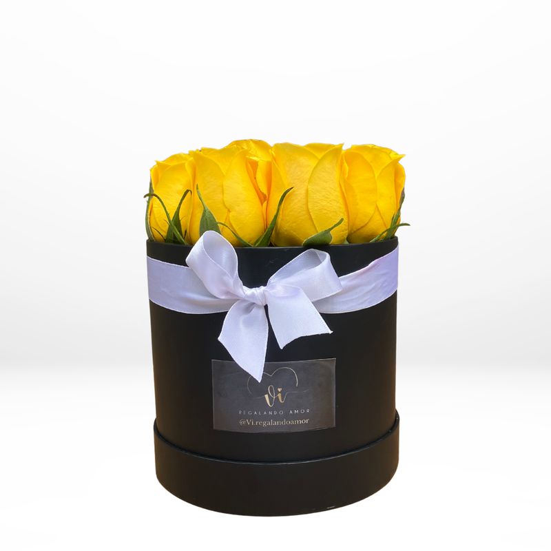 GENERICO - Box Clasico 12 Rosas Amarillas - Box Floral