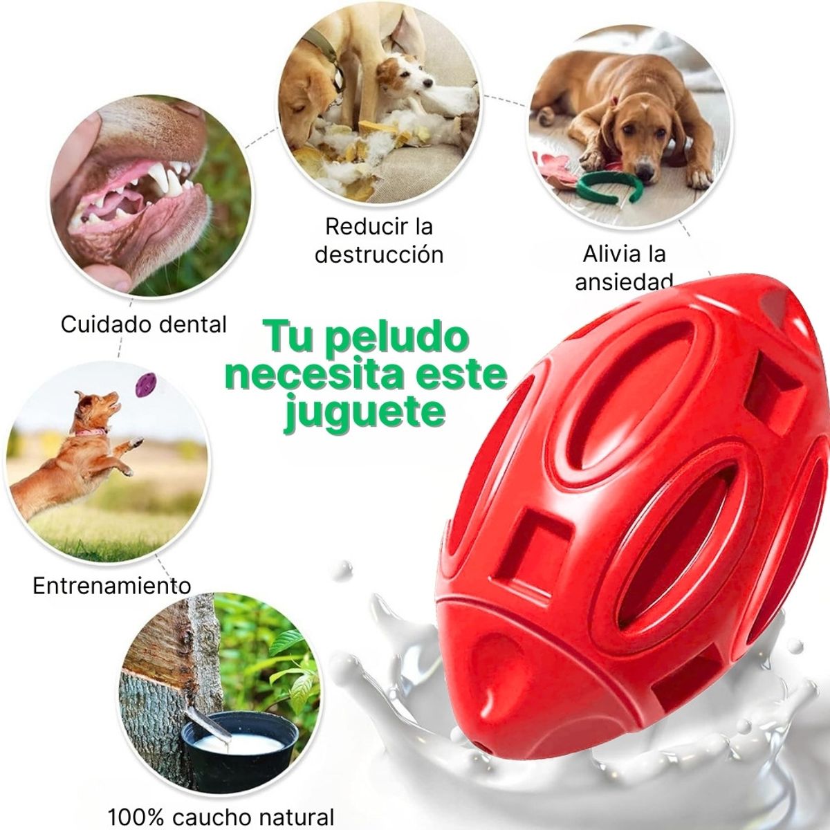 GENERICO - Juguete Para Perros Medianos Y Grandes Masticable Con Sonido