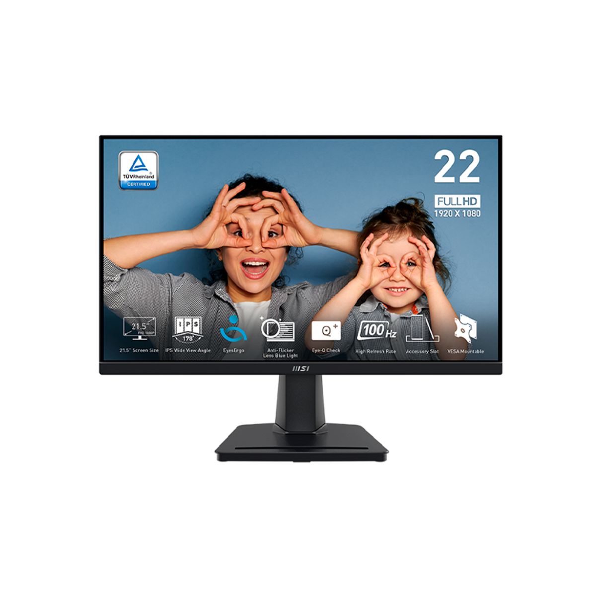MSI - MONITOR PRO MP225 SERIES MSI 215 PLANO 1MS IPS FHD 100Hz HDMI NEGRO
