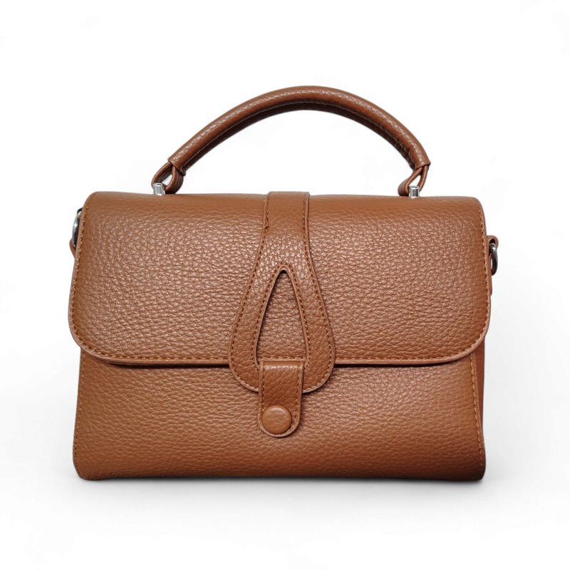 GENERICO - Cartera Para dama Con cierre elegante camel con billetera