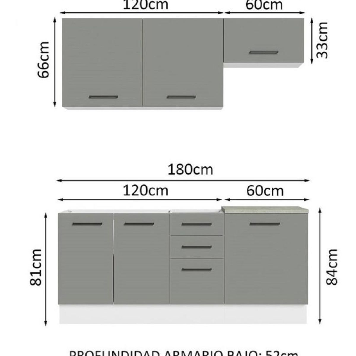 MADESA - Mueble de Cocina Integral Agata 180 cm - Con Lavadero 06