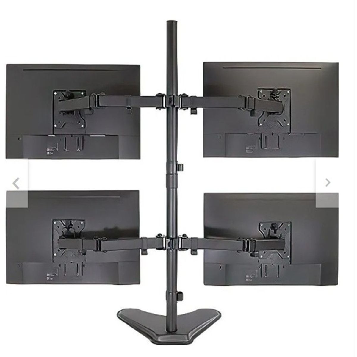 SEISA - Rack Soporte Escritorio Con Base para 4 Monitores 13" a 32"