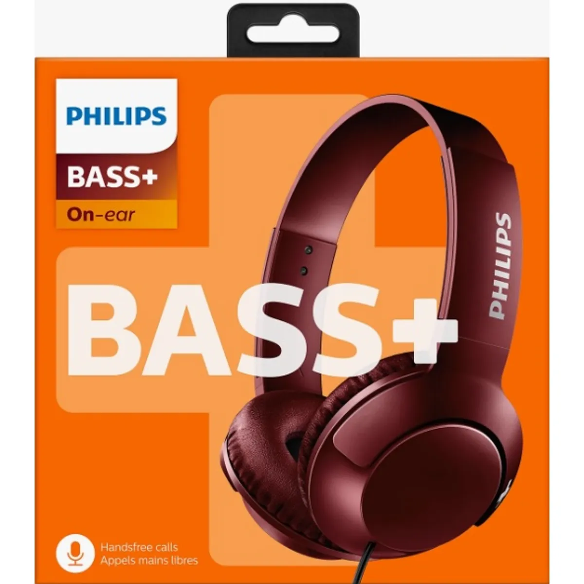 PHILIPS - AUDIFONO CON MICROFONO PHILIPS ROJO SHL3075