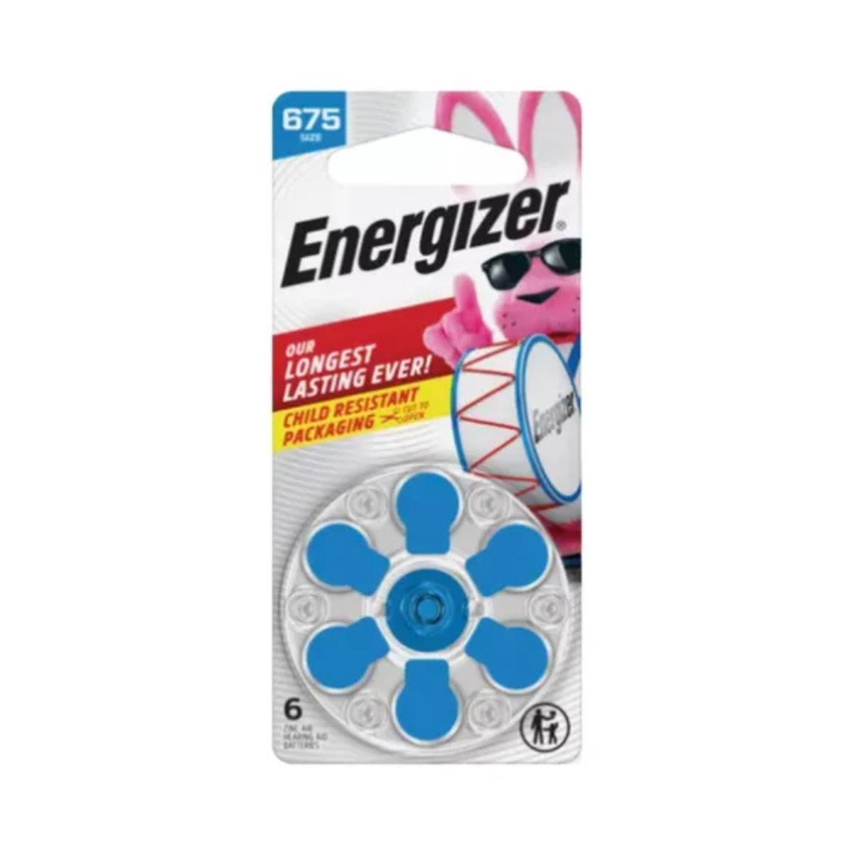 ENERGIZER - Caja de 60 Pilas Auditiva Energizer 675 blister x 6