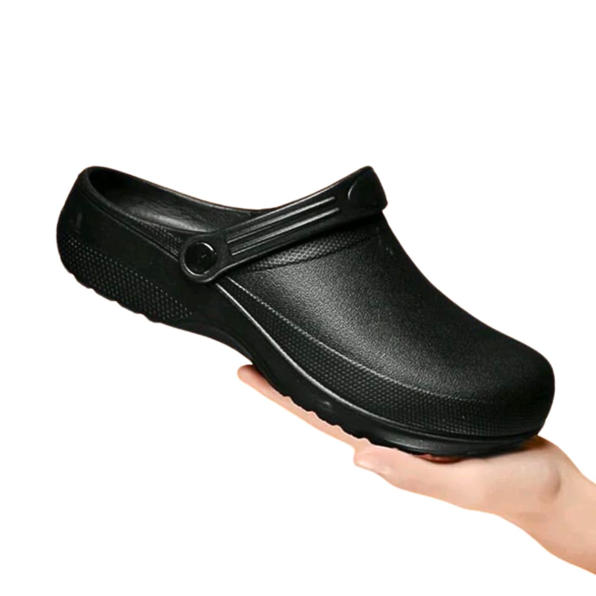 GENERICO - Croc cocinero calzado chef doc sueco negro blanco Basic