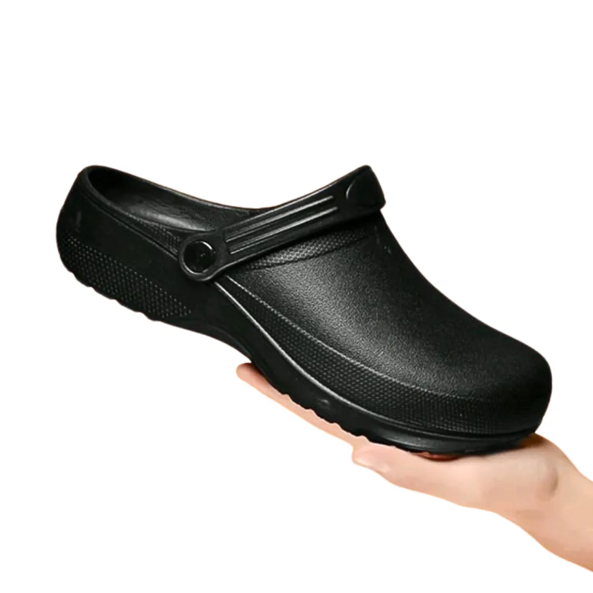 GENERICO - Croc cocinero calzado chef doc sueco negro blanco Basic