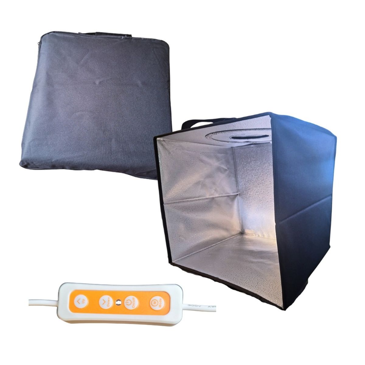 GENERICO - Cubo Fotografico Negro 40x40cm Luz Led Py12233 Productos + Accesorios