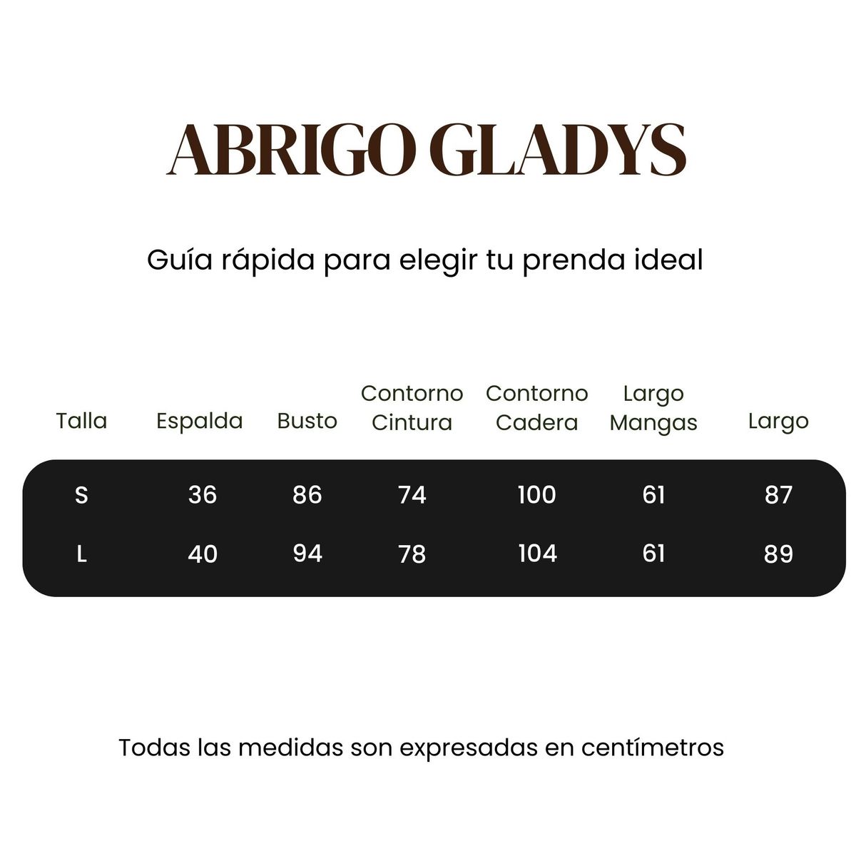 AMARELLY - ABRIGO PARA MUJER GLADYS