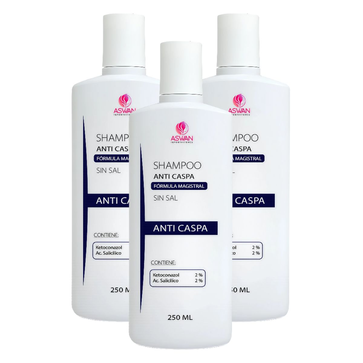 GENERICO - Pack x3 Shampoo Anti Caspa 250 ml