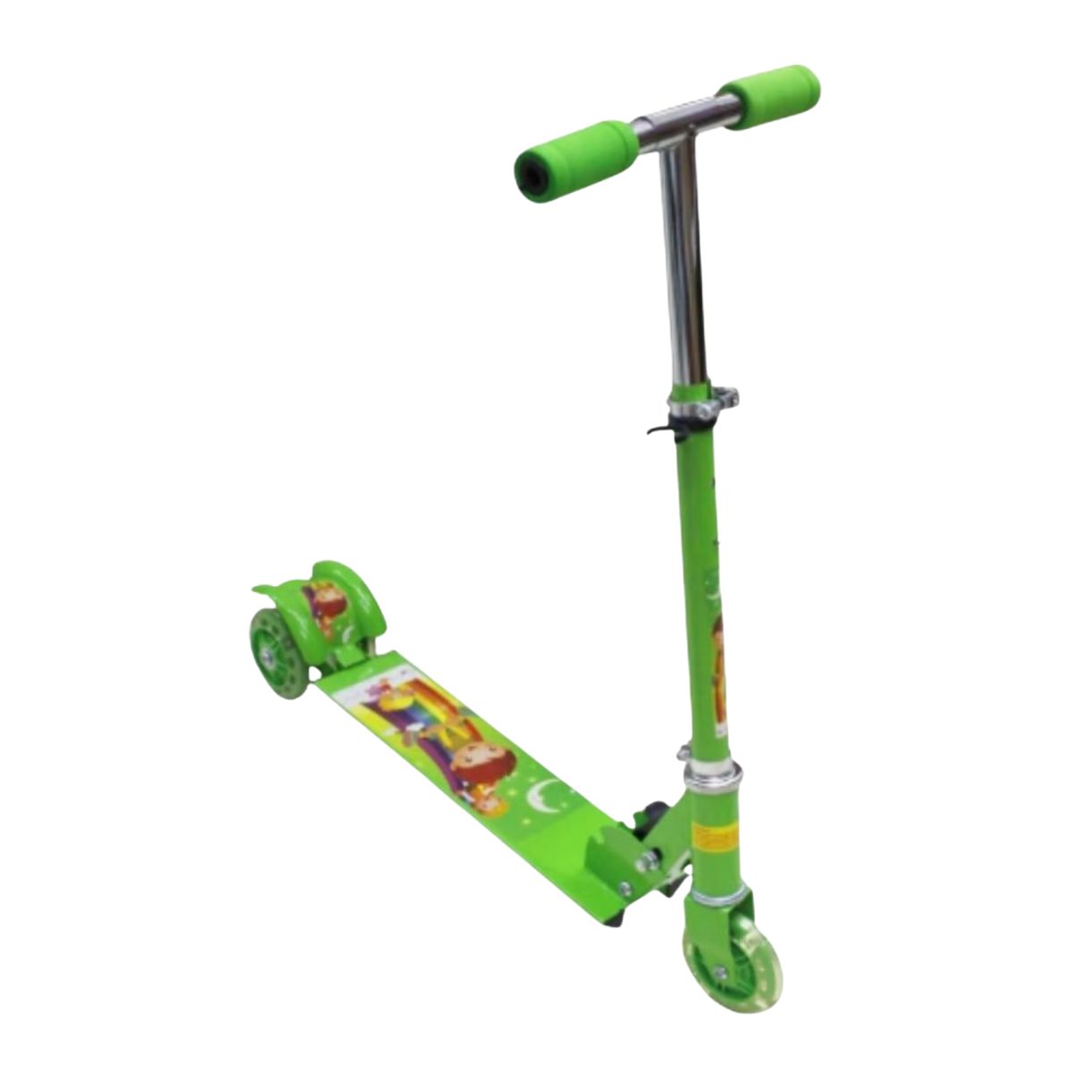 GENERICO - Scooter de Metal Para Niño - Verde con Diseños Infantiles