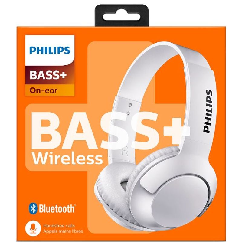 PHILIPS - AUDIFONO CON MICROFONO PHILIPS INALAMBRICO SHB3075 BLANCO