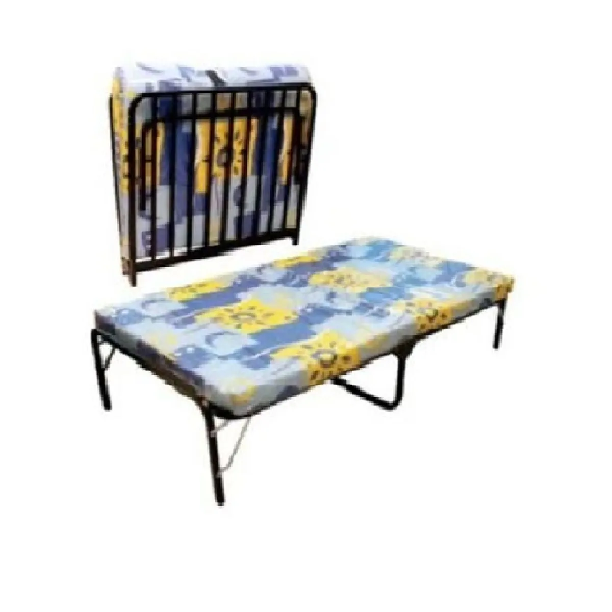 LH ELECTRONIC - Cama Plegable de 1 Plaza + Colchón de 2 Pulgadas