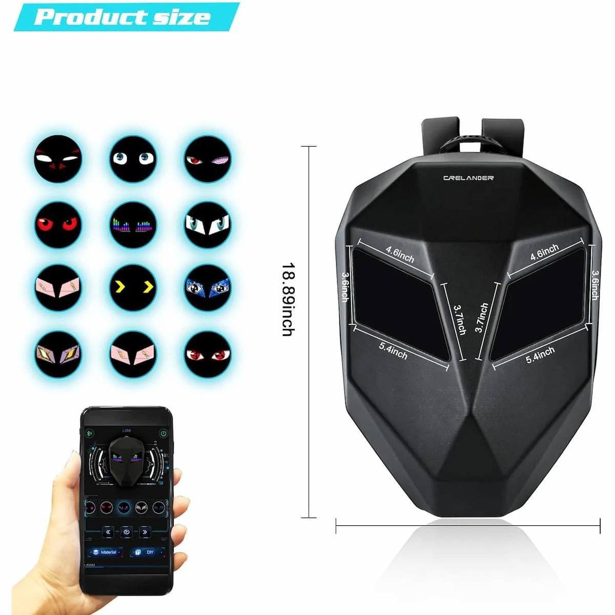 GENERICO - MOCHILA LED PARA MOTOCICLETAS Bluetooth Crelander