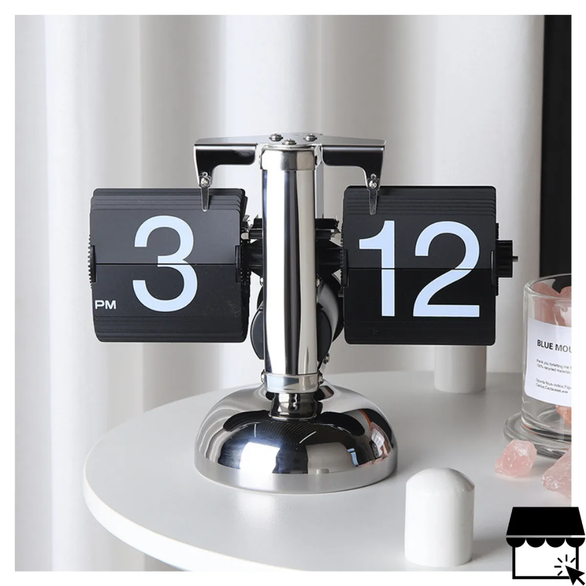 GENERICO - RELOJ FLIP DE ESCRITORIO MECANICO ESTILO RETRO