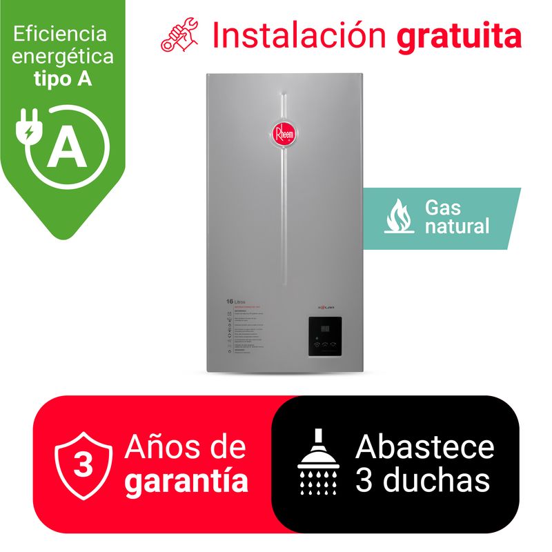 RHEEM - TERMA A GAS 16L GAS NATURAL RHEEM