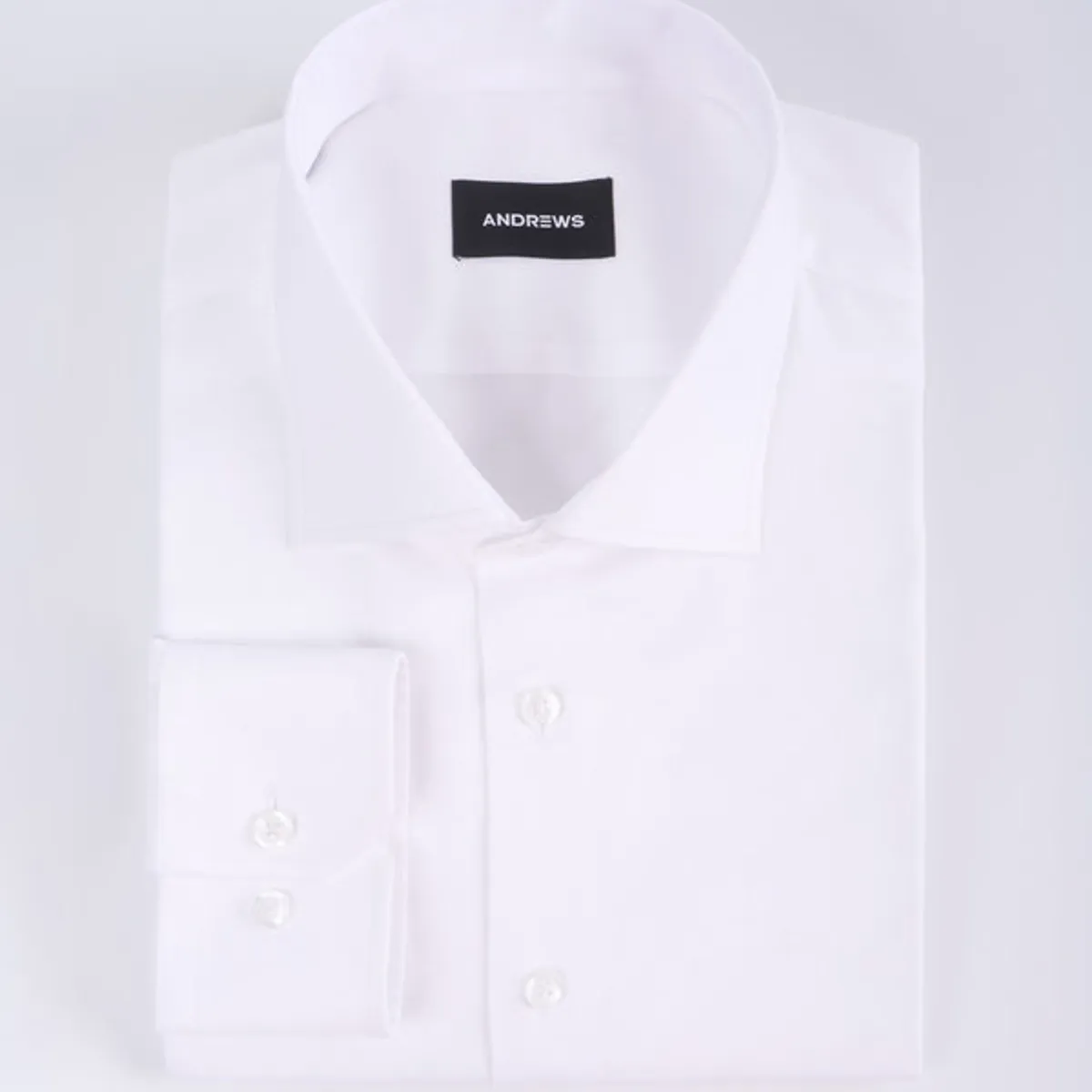 ANDREW'S TIES - Camisa de Vestir Blanca Oxford