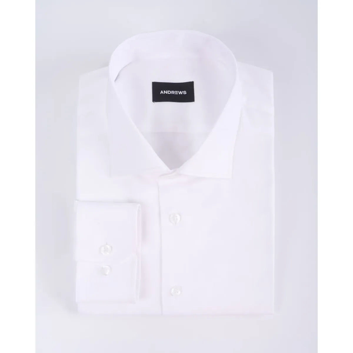 ANDREW'S TIES - Camisa de Vestir Blanca Oxford