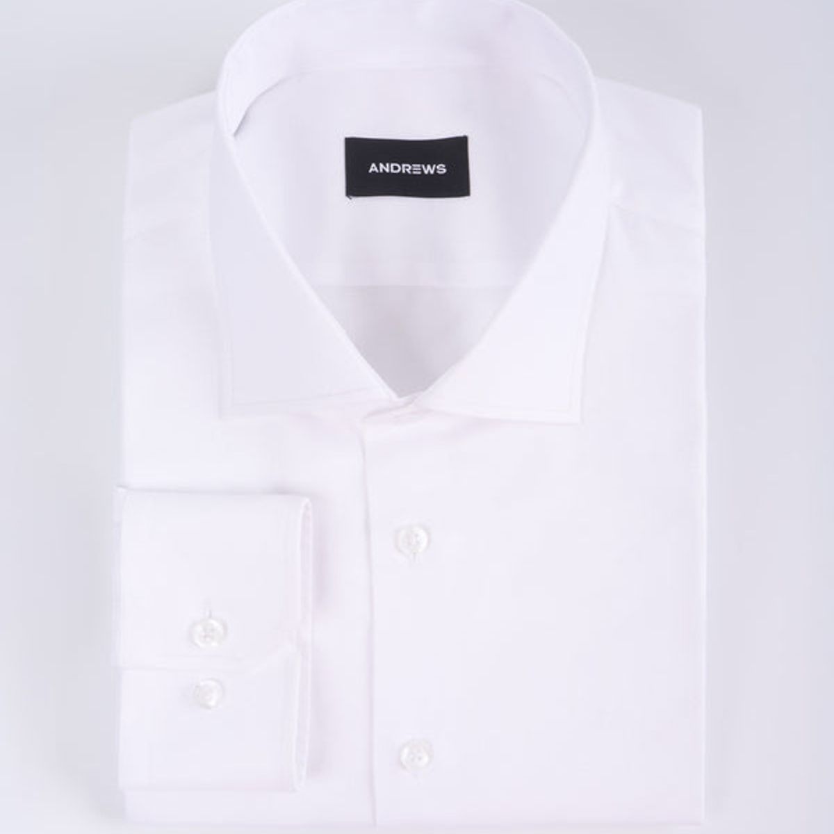 ANDREW'S TIES - Camisa de Vestir Blanca Oxford