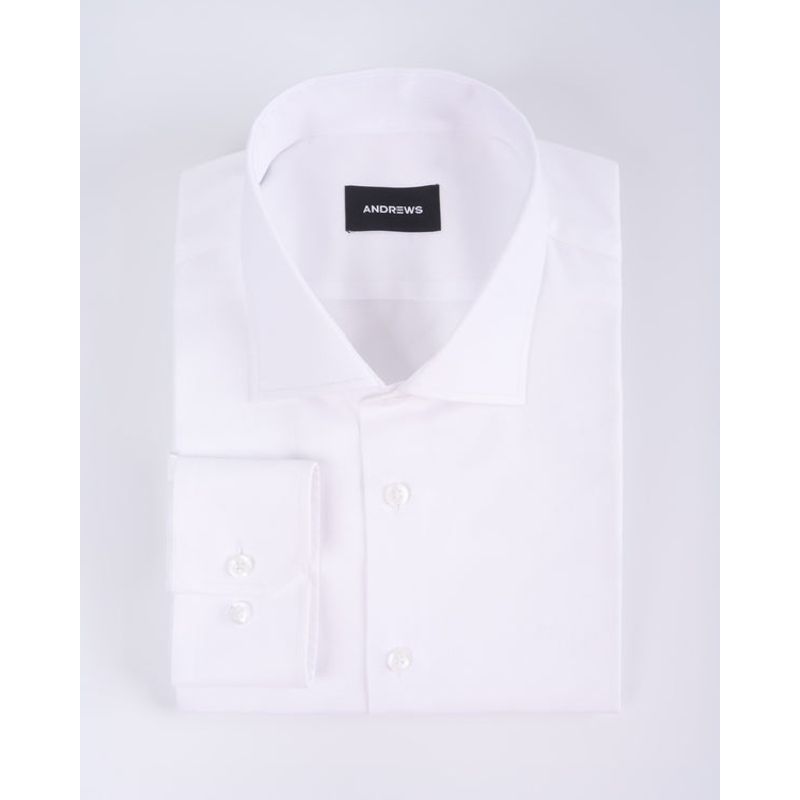 ANDREW'S TIES - Camisa de Vestir Blanca Oxford
